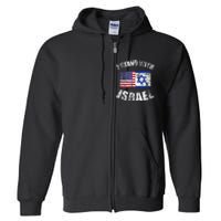 I Stand With Israel My Support Israel Flag Pride Full Zip Hoodie