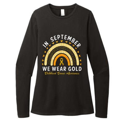 In September We Wear Gold Childhood Cancer Awareness Womens CVC Long Sleeve Shirt