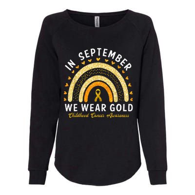 In September We Wear Gold Childhood Cancer Awareness Womens California Wash Sweatshirt