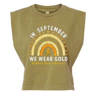 In September We Wear Gold Childhood Cancer Awareness Garment-Dyed Women's Muscle Tee