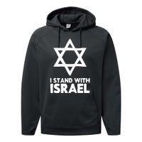 I Stand With Israel Jewish NonDistressed Vintage Gift Idea  Performance Fleece Hoodie