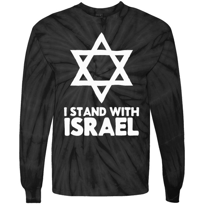 I Stand With Israel Jewish NonDistressed Vintage Gift Idea  Tie-Dye Long Sleeve Shirt