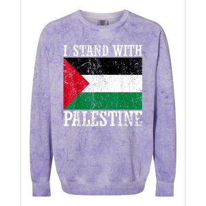 I Stand With Palestine Palestinian Flag Palestine Pride Colorblast Crewneck Sweatshirt