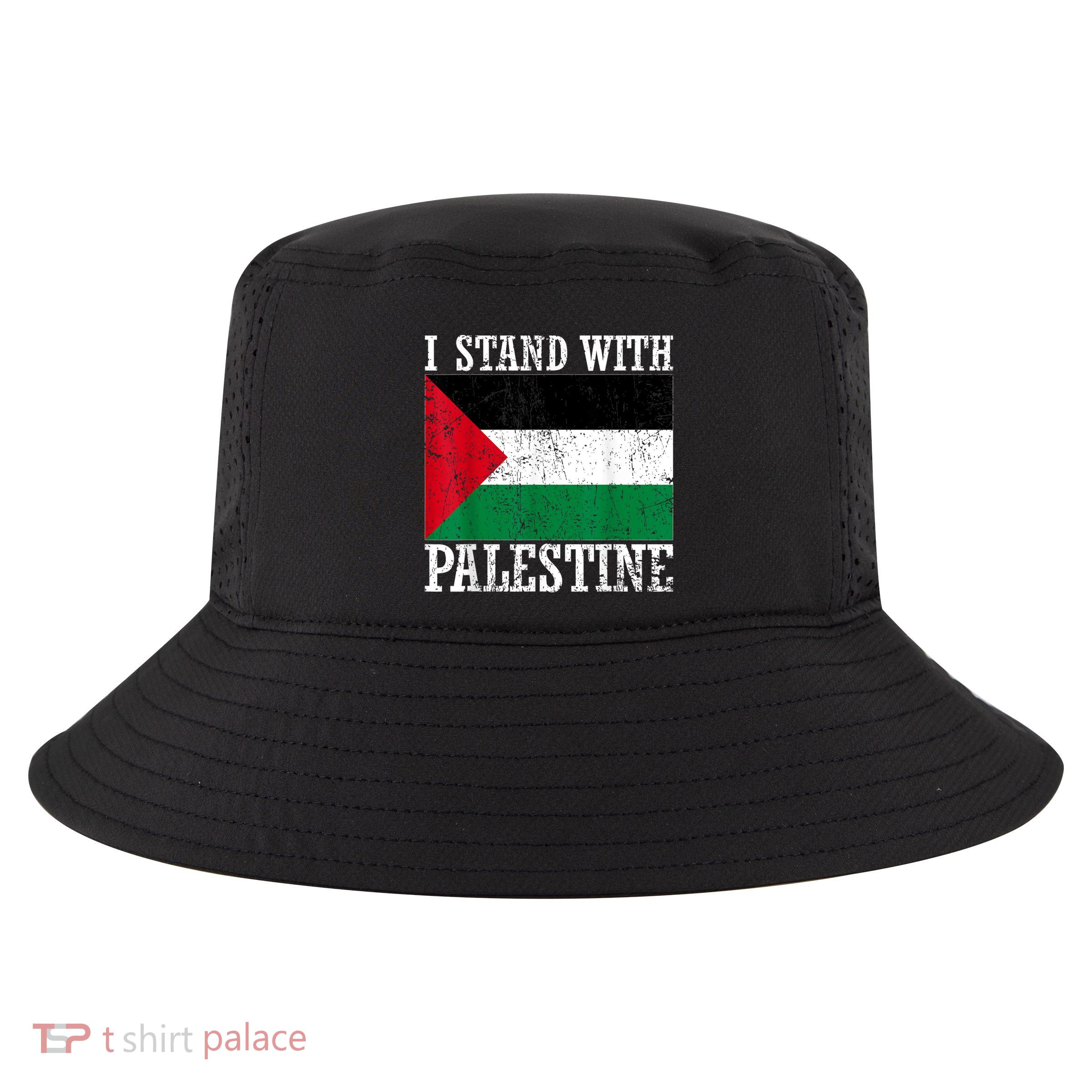 I Stand With Palestine Palestinian Flag Palestine Pride Cool Comfort Performance Bucket Hat