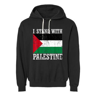 I Stand With Palestine Palestinian Flag Palestine Pride Garment-Dyed Fleece Hoodie