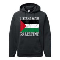 I Stand With Palestine Palestinian Flag Palestine Pride Performance Fleece Hoodie