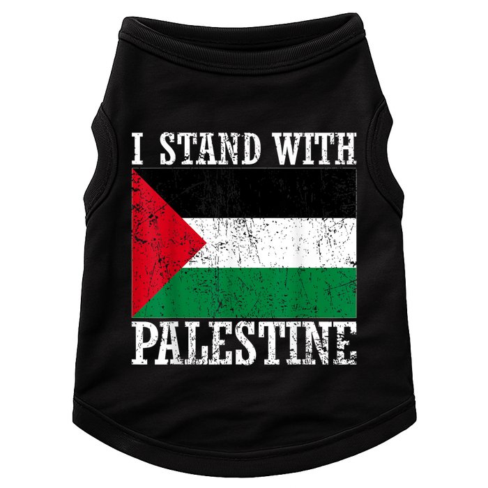 I Stand With Palestine Palestinian Flag Palestine Pride Doggie Tank