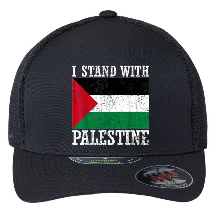 I Stand With Palestine Palestinian Flag Palestine Pride Flexfit Unipanel Trucker Cap