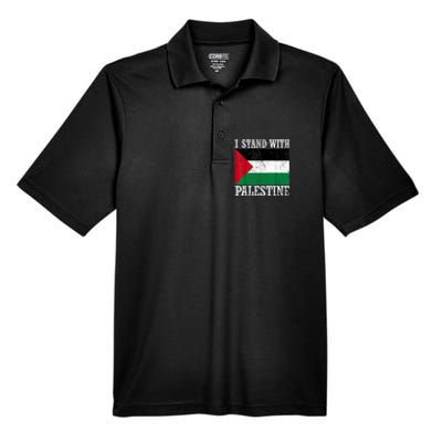 I Stand With Palestine Palestinian Flag Palestine Pride Men's Origin Performance Pique Polo