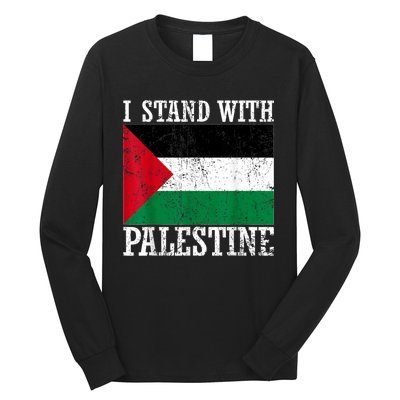 I Stand With Palestine Palestinian Flag Palestine Pride Long Sleeve Shirt