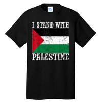 I Stand With Palestine Palestinian Flag Palestine Pride Tall T-Shirt