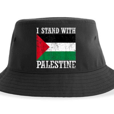 I Stand With Palestine Palestinian Flag Palestine Pride Sustainable Bucket Hat