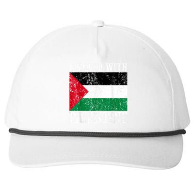 I Stand With Palestine Palestinian Flag Palestine Pride Snapback Five-Panel Rope Hat