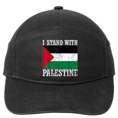 I Stand With Palestine Palestinian Flag Palestine Pride 7-Panel Snapback Hat