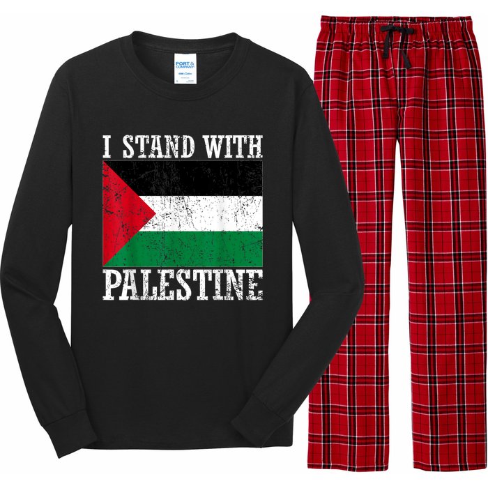 I Stand With Palestine Palestinian Flag Palestine Pride Long Sleeve Pajama Set