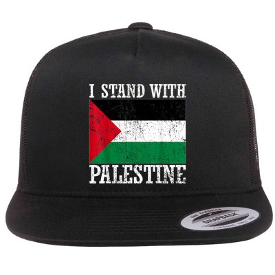 I Stand With Palestine Palestinian Flag Palestine Pride Flatbill Hat