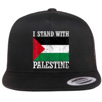 I Stand With Palestine Palestinian Flag Palestine Pride Flat Bill Trucker Hat