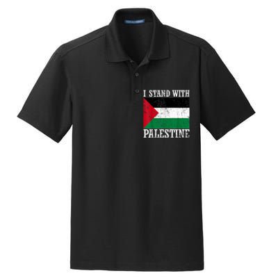 I Stand With Palestine Palestinian Flag Palestine Pride Dry Zone Grid Polo