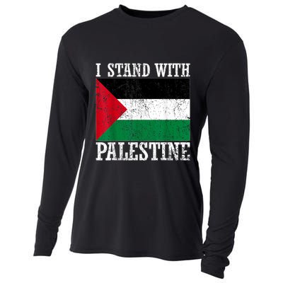 I Stand With Palestine Palestinian Flag Palestine Pride Cooling Performance Long Sleeve Crew
