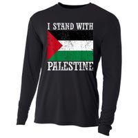 I Stand With Palestine Palestinian Flag Palestine Pride Cooling Performance Long Sleeve Crew