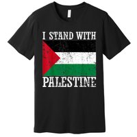 I Stand With Palestine Palestinian Flag Palestine Pride Premium T-Shirt