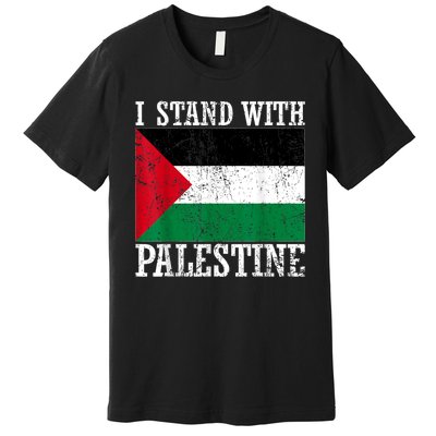 I Stand With Palestine Palestinian Flag Palestine Pride Premium T-Shirt