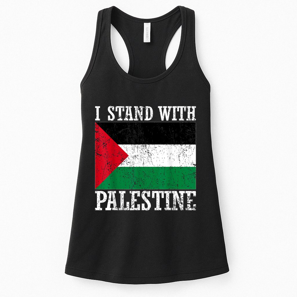 I Stand With Palestine Palestinian Flag Palestine Pride Womens Tank Top