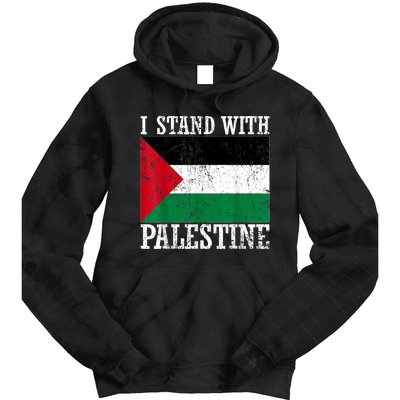 I Stand With Palestine Palestinian Flag Palestine Pride Tie Dye Hoodie