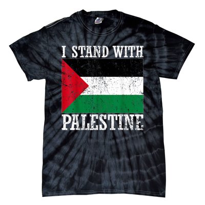 I Stand With Palestine Palestinian Flag Palestine Pride Tie-Dye T-Shirt