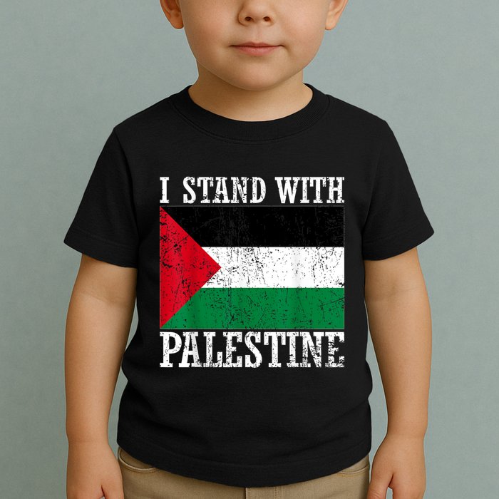 I Stand With Palestine Palestinian Flag Palestine Pride Toddler T-Shirt