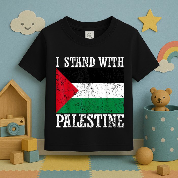 I Stand With Palestine Palestinian Flag Palestine Pride Toddler T-Shirt