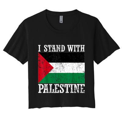 I Stand With Palestine Palestinian Flag Palestine Pride Crop Top