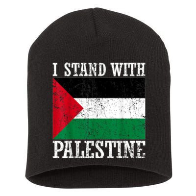 I Stand With Palestine Palestinian Flag Palestine Pride Short Acrylic Beanie