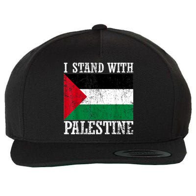 I Stand With Palestine Palestinian Flag Palestine Pride Wool Snapback Cap