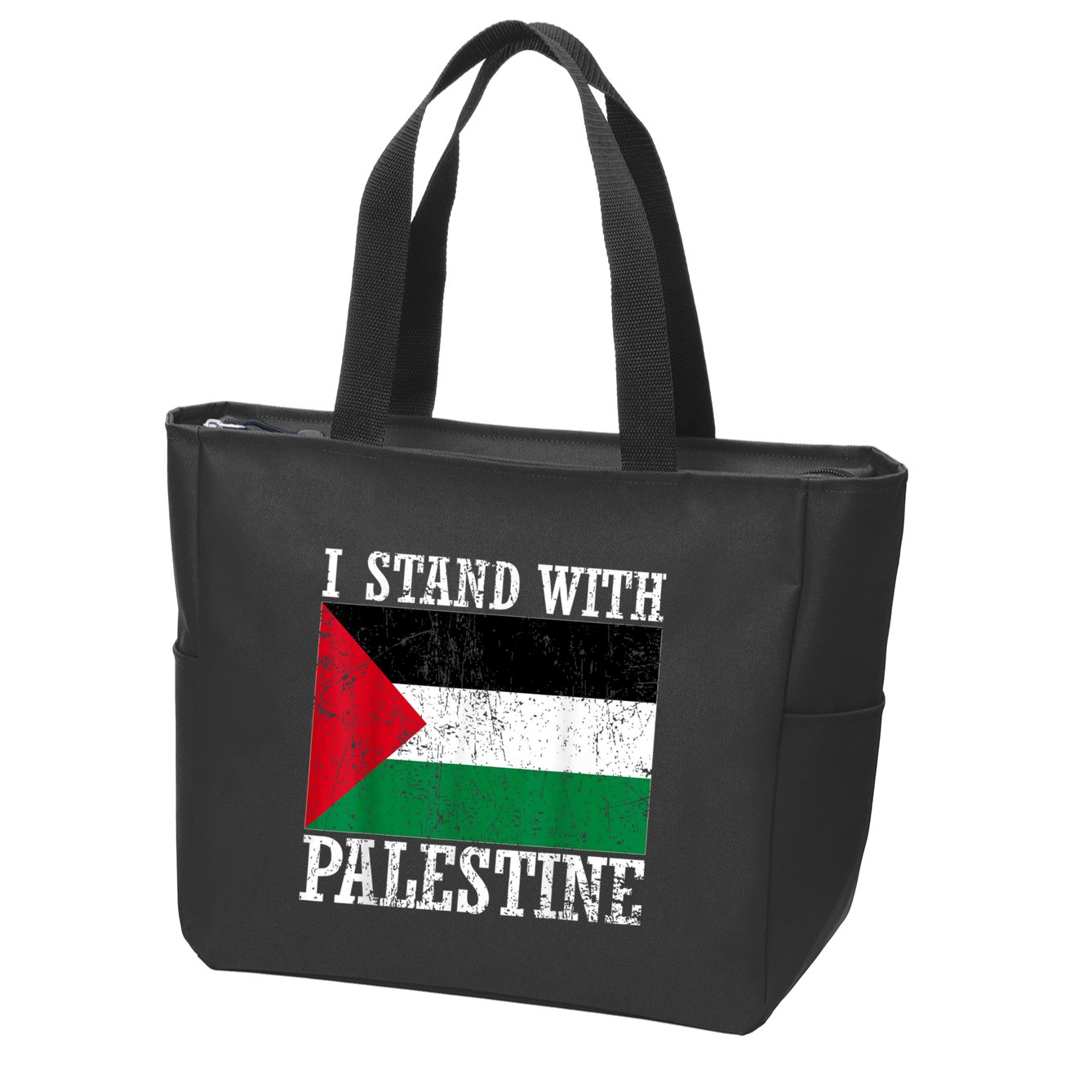 I Stand With Palestine Palestinian Flag Palestine Pride Zip Tote Bag