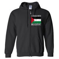 I Stand With Palestine Palestinian Flag Palestine Pride Full Zip Hoodie