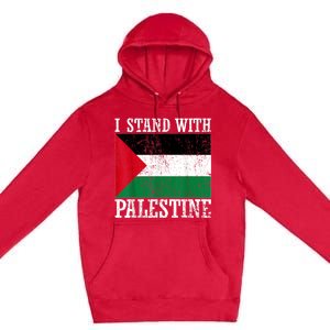 I Stand With Palestine Palestinian Flag Palestine Pride Premium Pullover Hoodie