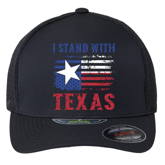 I Stand With Texas Flag Usa State Of Texas Flexfit Unipanel Trucker Cap