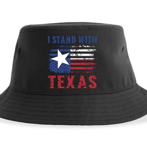 I Stand With Texas Flag Usa State Of Texas Sustainable Bucket Hat