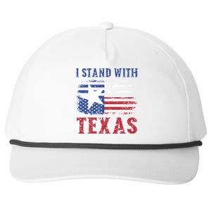 I Stand With Texas Flag Usa State Of Texas Snapback Five-Panel Rope Hat