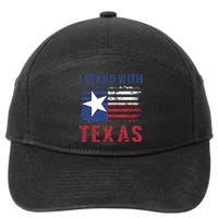 I Stand With Texas Flag Usa State Of Texas 7-Panel Snapback Hat