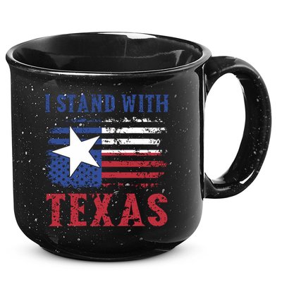 I Stand With Texas Flag Usa State Of Texas 15oz Campfire Ceramic Mug