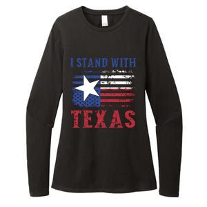 I Stand With Texas Flag Usa State Of Texas Womens CVC Long Sleeve Shirt