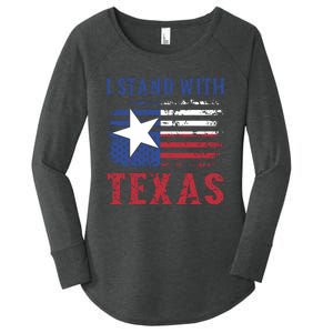 I Stand With Texas Flag Usa State Of Texas Women's Perfect Tri Tunic Long Sleeve Shirt