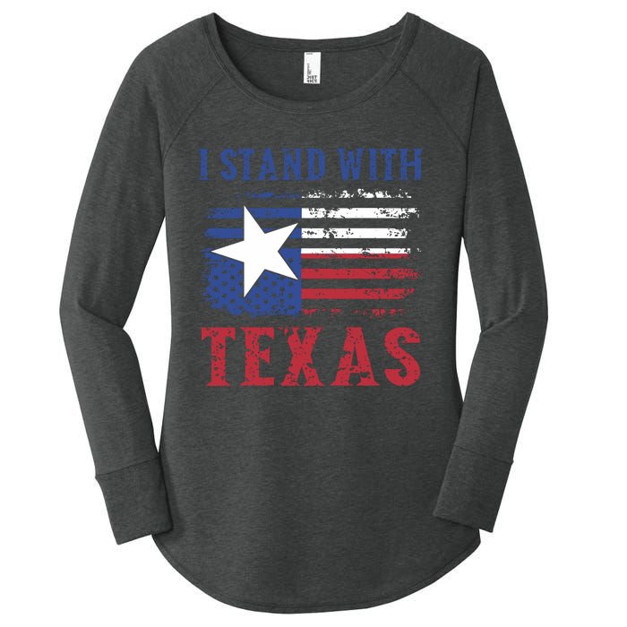 I Stand With Texas Flag Usa State Of Texas Women's Perfect Tri Tunic Long Sleeve Shirt