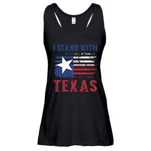 I Stand With Texas Flag Usa State Of Texas Ladies Essential Flowy Tank