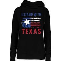 I Stand With Texas Flag Usa State Of Texas Womens Funnel Neck Pullover Hood