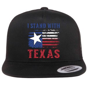 I Stand With Texas Flag Usa State Of Texas Flat Bill Trucker Hat