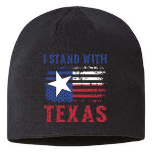 I Stand With Texas Flag Usa State Of Texas Sustainable Beanie