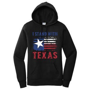 I Stand With Texas Flag Usa State Of Texas Women's Pullover Hoodie